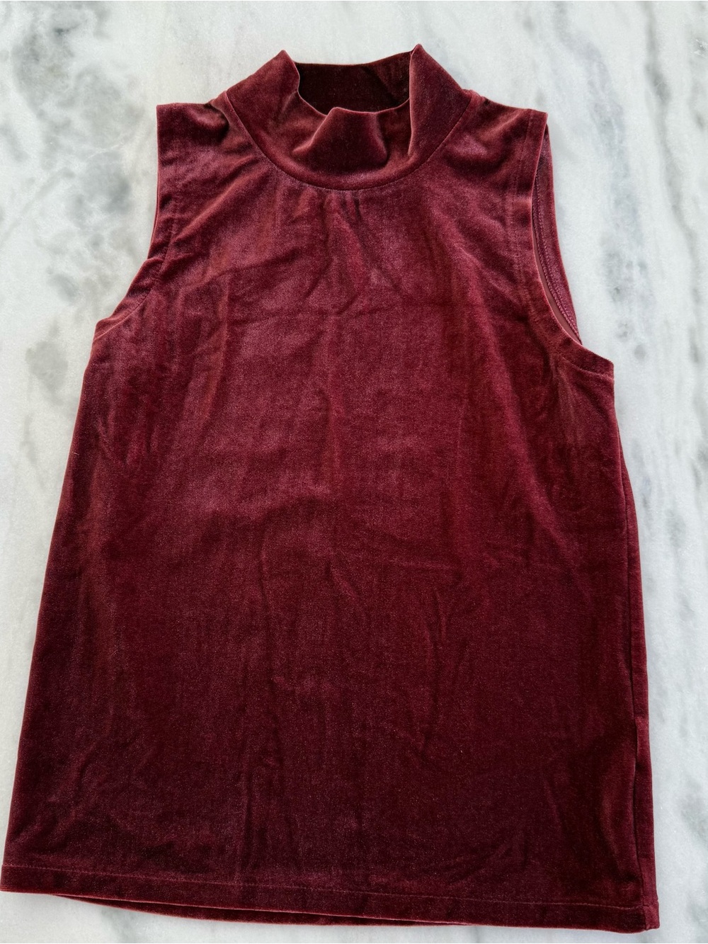 J. Crew Velvet Blouse in Deep Burgundy
